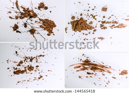 Texture clay moving in white background Texture clay moving in white background