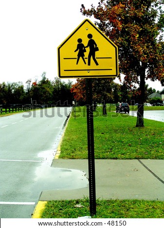 School Cross Walk Sign