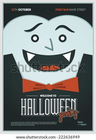 Vector Halloween Party Poster Dracula Vector Halloween Party Poster Dracula