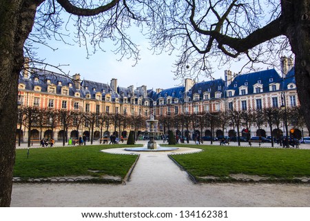 Place des Vosges Marais district Paris France Place des Vosges Marais district Paris France