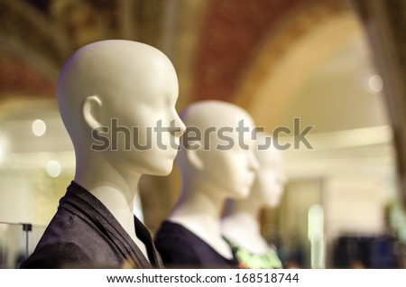 Bold female mannequin headshot