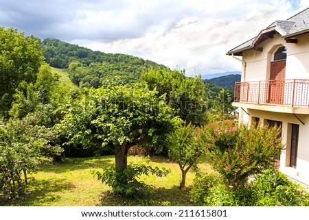 House in mountains, Pyrenees, France
