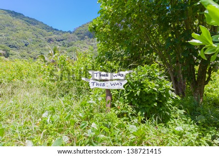 Confusing Signs on La Digue