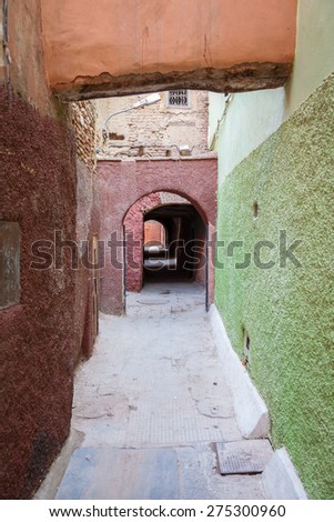 Dark Alleyways Of The Medina In Marrakech