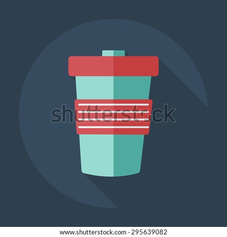 Flat modern design with shadow icon coffee