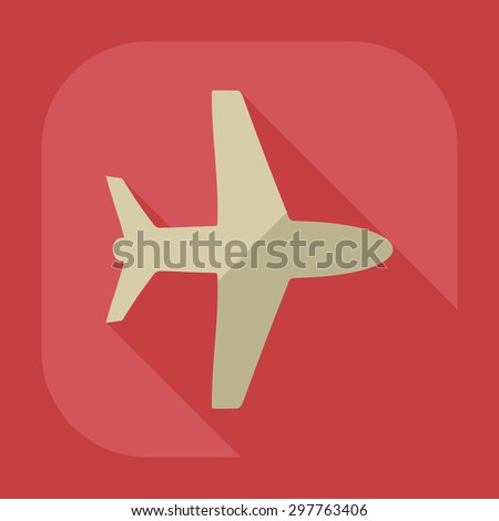 Flat modern design with shadow icon plane