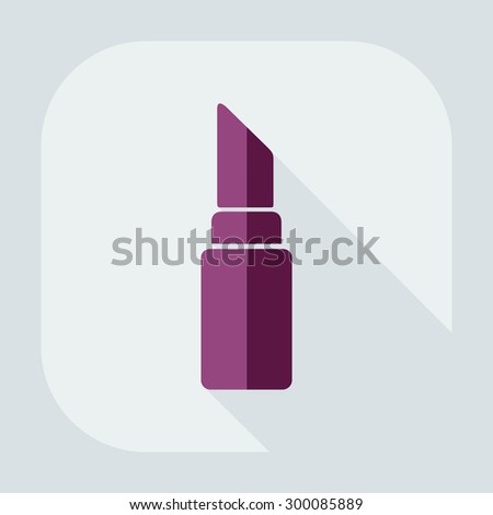 Flat modern design with shadow icon lipstick