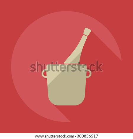 Flat modern design with shadow icons beverage