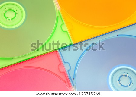 Color boxes with disks for information storage