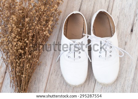 Vintage Shoes on wooden floor