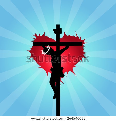 Jesus Christ crucified - Jesus loves you concept- Good Friday