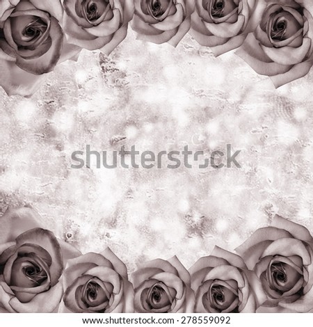 Romantic roses backgrounds for wedding invitation, mothers day with space for text