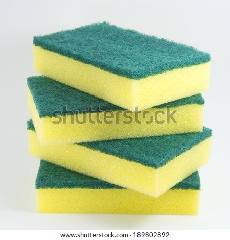cleaners, detergents, household cleaning sponge for cleaning