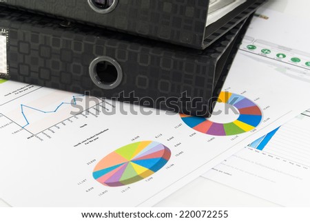 colorful graphs, charts, marketing research and business annual report background