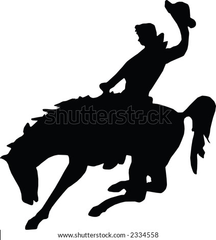 horse bucking rider illustrated shutterstock cowgirl