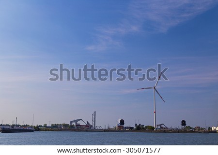 Drawbridges in Port of Antwerp, Belgium