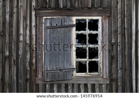 Smashed Window in Old Abandoned House
