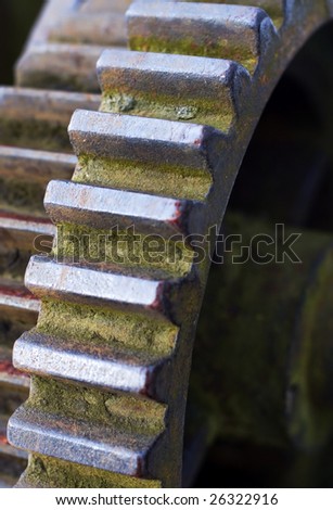 Old gears, closeup view