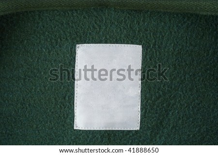 Cotton coat collar with blank label