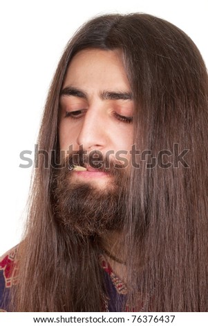 long haired hippy