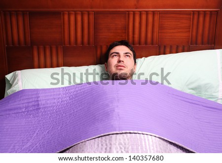 man got into bed