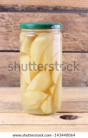 canned pear pot