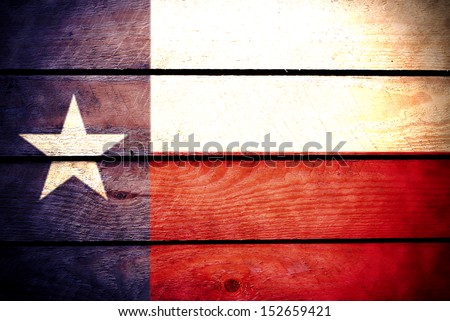 wood Texas Flag