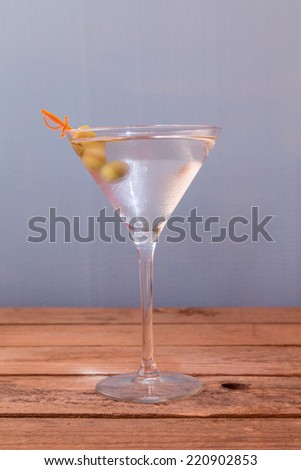 white martini glass, retro processing