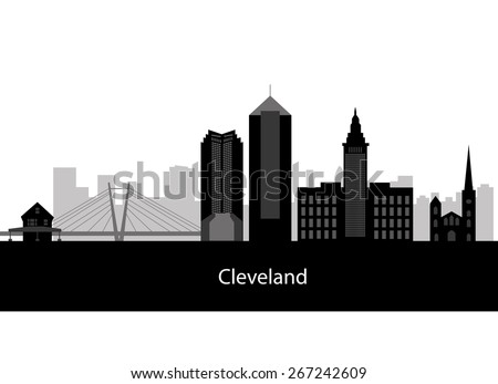 Cleveland, Ohio Skyline. Detailed Vector Silhouette - 267242609 