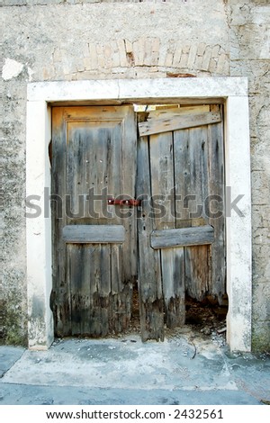 Old ruined doors