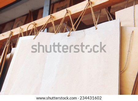 Paper brown shopping bags