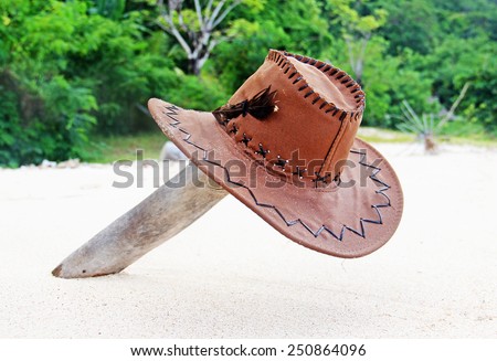 hat on a desert island