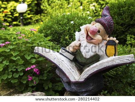 Gnome in a garden