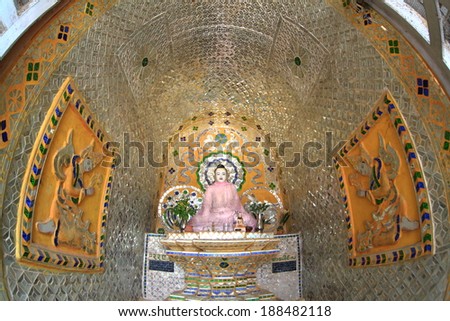 NYAUNG SHWE, MYANMAR - MAY 5: Buddha image at Thale Oo Monastery on May 5, 2012. The monastery is situated in the Thale U Village on Inle Lake.