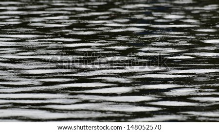 Black and white water waves in motion for pattern and design background