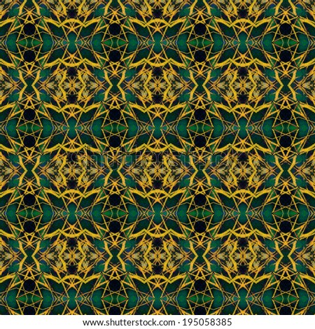 Beautiful Gold and Green background pattern made from butterfly wings skin texture