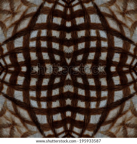 Seamless cross background pattern made of zebra fur texture