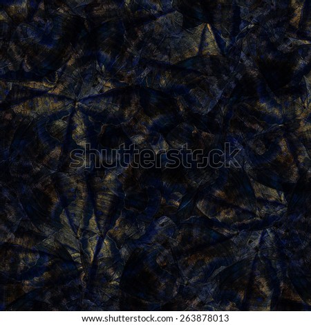Exotic Grunge Blue and Gold Background Texture made of Chocolate Pansy Butterflies Lower wing portion