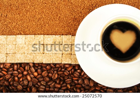 god coffee background on table