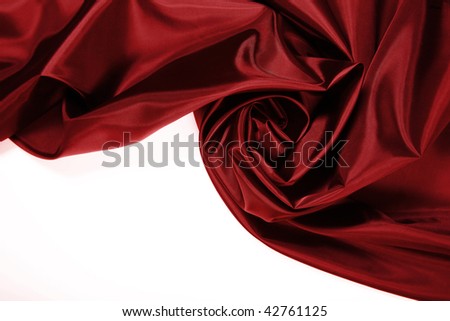 Beautiful and smooth Red satin with copy space