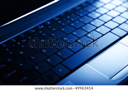 Abstract close-up laptop