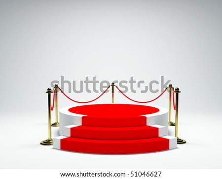 White podium on grey background White podium on grey background