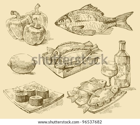 vector seafood