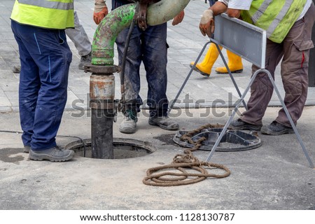 Sewer Lines Cleaning Service. Unblock a drain. Cleaning blocked sewer.