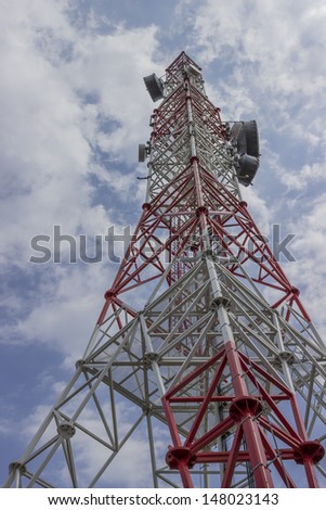 Repeater tower (Communications Tower) with beautiful sky behind it.