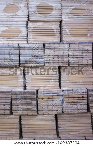 Parquet blocks, supplied unfinished and in a tile format backed onto mesh for easy installation