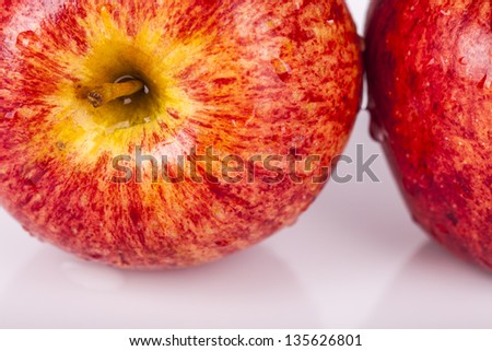 Apple on a white background.