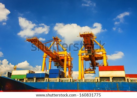 Port of import and export goods.