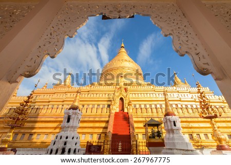 Pagoda shwedagon golden pagoda in Myanmar Pagoda shwedagon golden pagoda in Myanmar