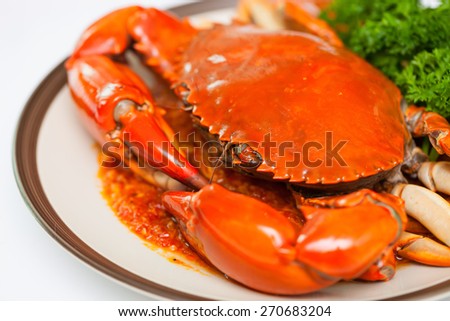Crab dish with vegetables
